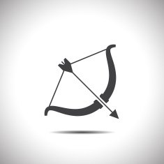 cupid bow vector icon N3