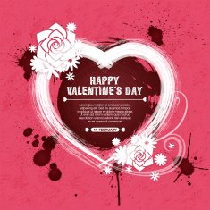 Valentine's Day background Heart and chocolate splash