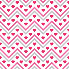 Hearts chevron seamless pattern