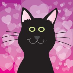 Valentine Black Cat