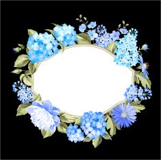 Color garland of flowers