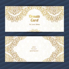 Vintage ornate cards in Eastern style N11