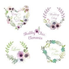 Flower Banners and Tags - for your design scrapbook