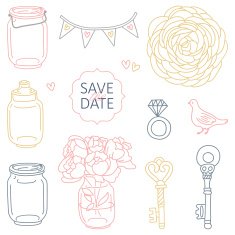 Vector wedding elements N2