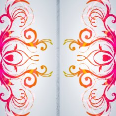 Abstract background with floral item