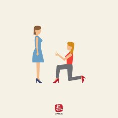 Woman making proposal