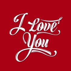 Calligraphic Writing "i love you"