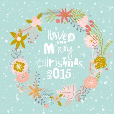 Christmas calligraphic wishes and winter elements N10