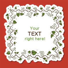 Green plant flower frame N2