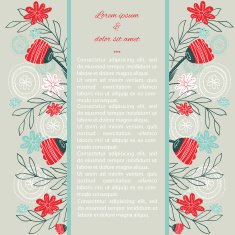 Floral frame with field flowers