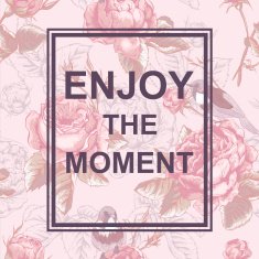 Floral fashion design card with slogan N2