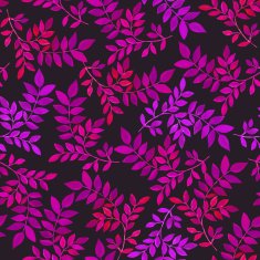 Floral seamless pattern with purple leaves and branches N3