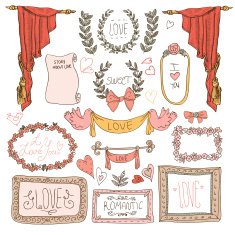 Vintage labels set vector N7