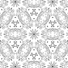 Primitive simple retro seamless pattern with stars N9