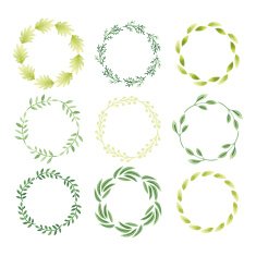 Watercolor wreaths N2