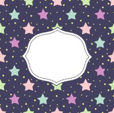 Night sky vector card with space for text N2