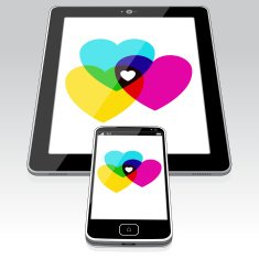 SmartPhone Tablet Love Hearts