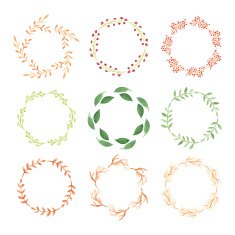 Watercolor wreaths N3