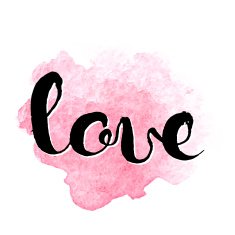 Love hand lettering elegant card N2