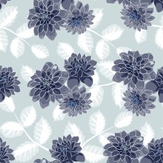 Seamless floral pattern with dahlias N7