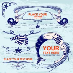 Cartoon Mermaids Set of Frames N2
