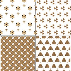 Primitive simple retro seamless pattern with lines N9