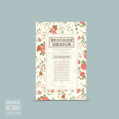 graceful floral brochure template design N2