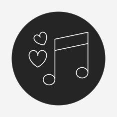 love music line icon N3