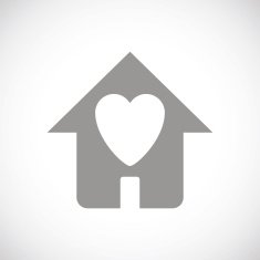 Love house black icon