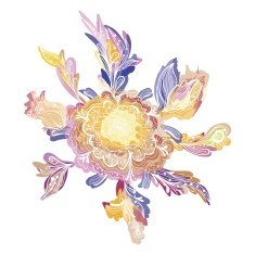 Creative Vector Floral Vignette N2