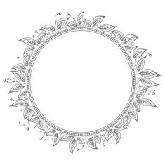 Round floral frame N5