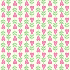 Cute love flower background Seamless floral pattern N2