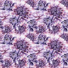 Seamless pattern with lilac dahlia