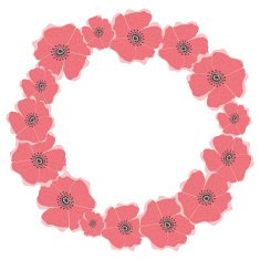 Frame of flowers made in vector