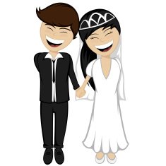 Happy newlyweds smiling N5
