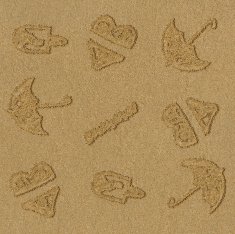 Drawings in the sand sand beach