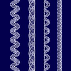 set of white lace ribbons N4