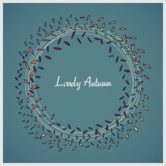 Vector flying leaves background N12