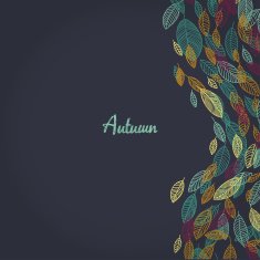 Vector flying leaves background N14