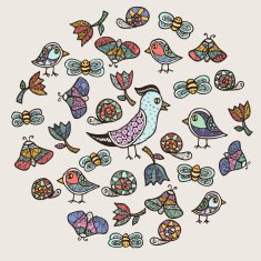 bird pattern background N3