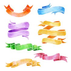 watercolor ribbons N3