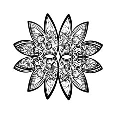Vector Floral Abstract Ring