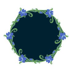 Vector art nouveau ornament N5