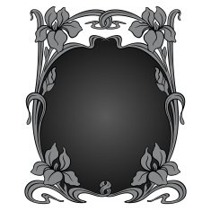 Vector art nouveau ornament N7