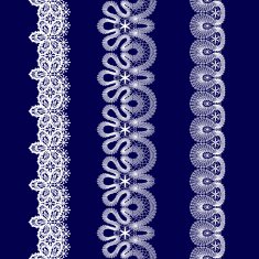 set of white lace ribbons N5