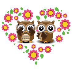 Couple of owls in love N3