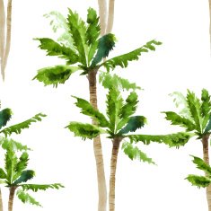 palm watercolor seamless pattern N2