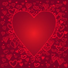 Valentines day background with hearts N4