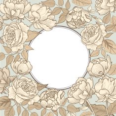 Floral background Flourish border with copy space N9