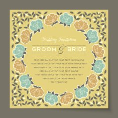 Beautiful vintage invitation cards layouts N63